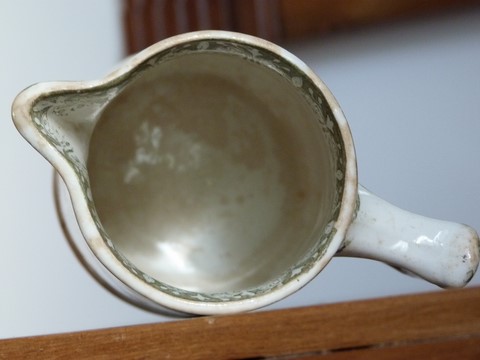 Pot à lait ancien Creil Montereau Labrador Art nouveau XIXème